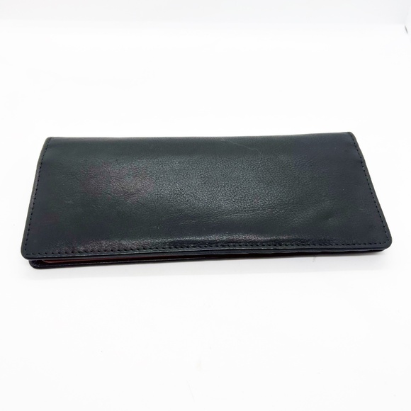 NEW soft leather billfold wallet, credit  cards, chequebook  holder, black brown - Picture 5 of 8